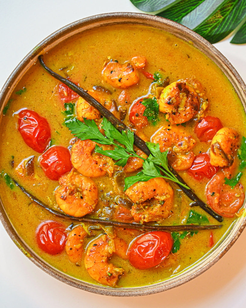 Paradise Prawns with Turmeric, Vanilla Bean and Coconut Curry