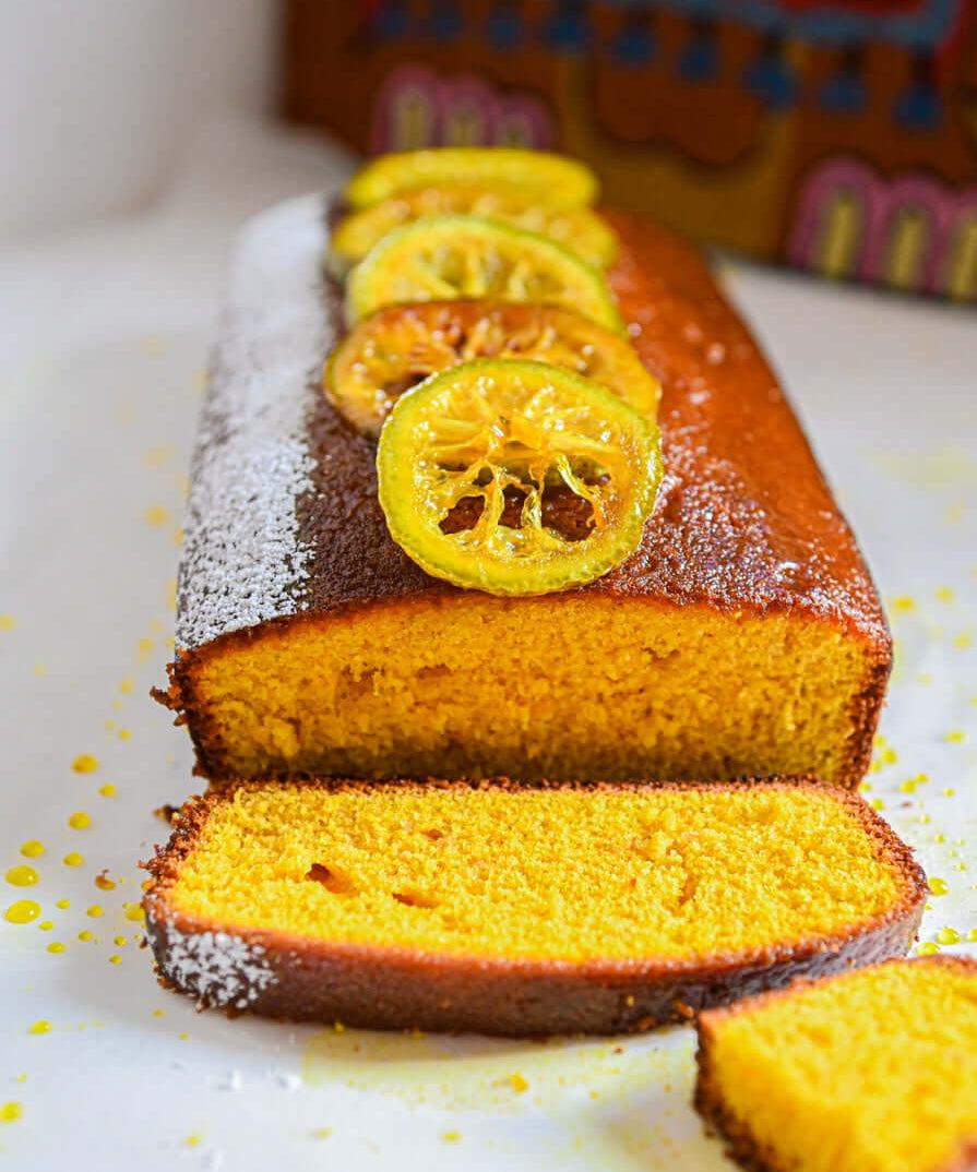 Lakadong Turmeric Candied Lemon Cake